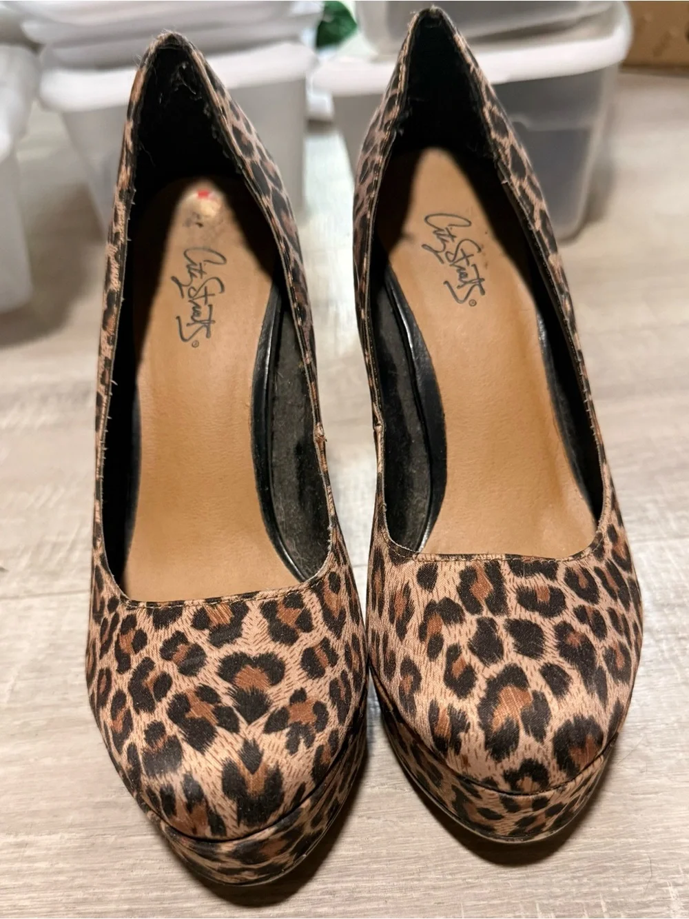 City Streets Leopard-Print Platform Pumps - Brown & Black